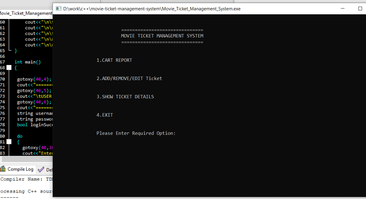 Movie Ticket Management System In C++ With Source Code Source Code