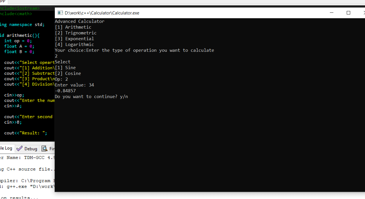 Advance Calculator In C++ With Source Code Source Code & Projects