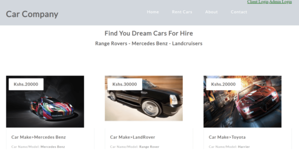 Simple Car Rental System In Php With Source Code Source Code Projects Images