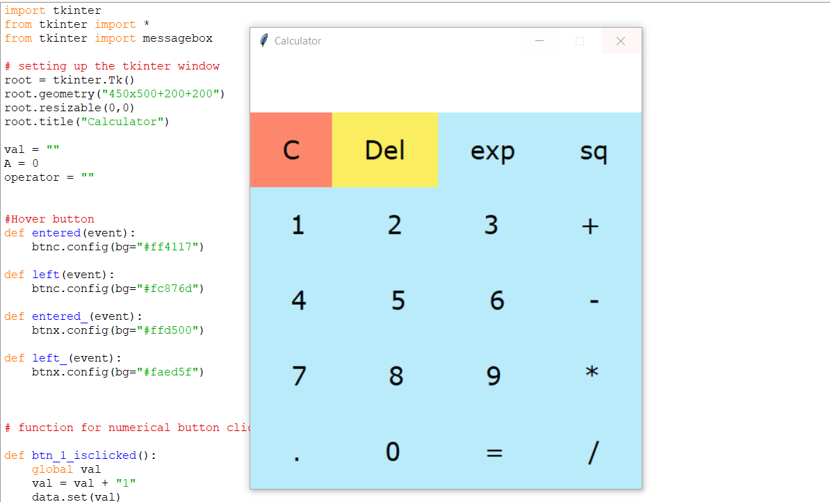 Calculator App In Python With Source Code Source Code & Projects