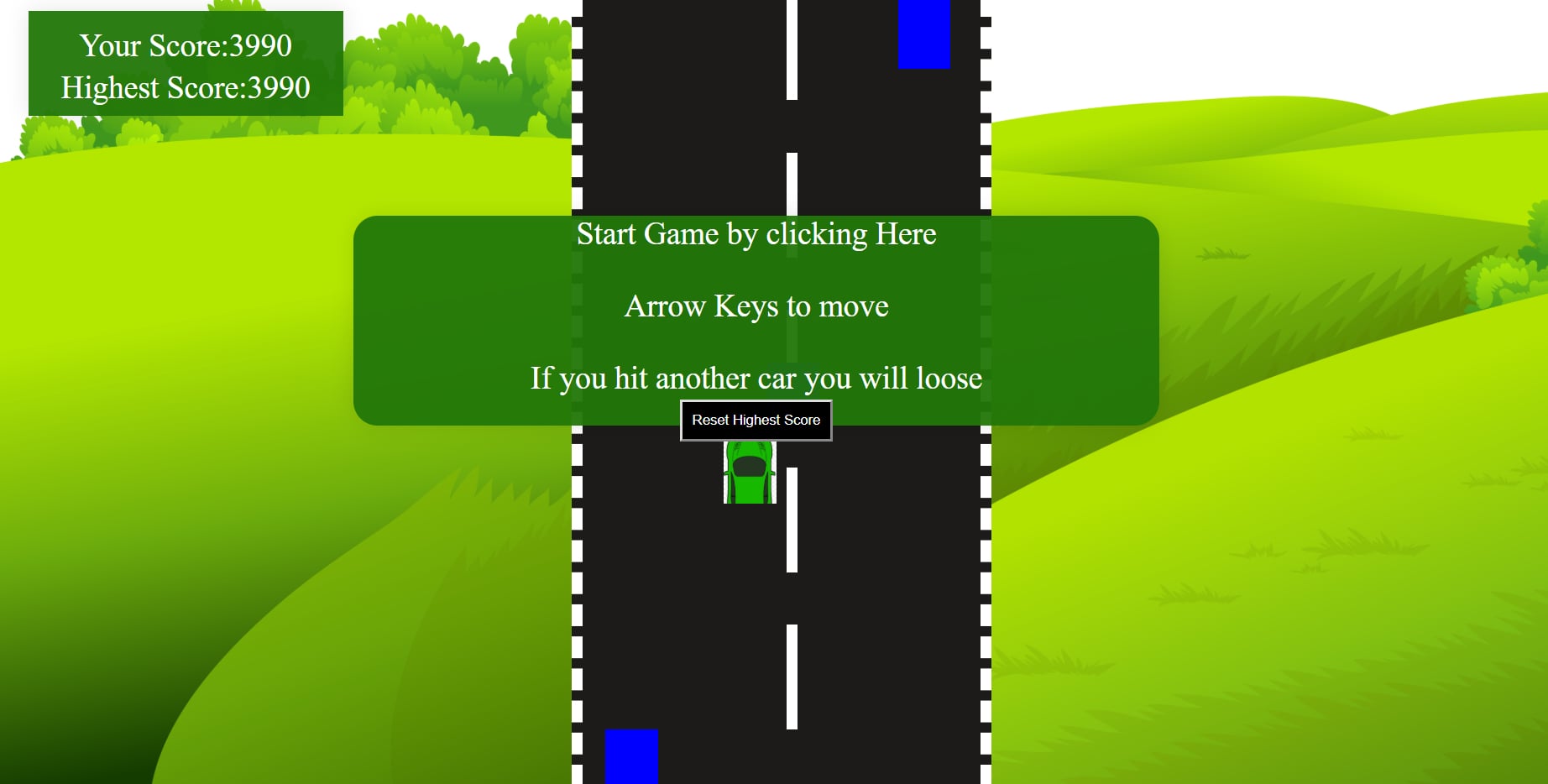 Car Racing Game In JavaScript With Source code Source Code & Projects