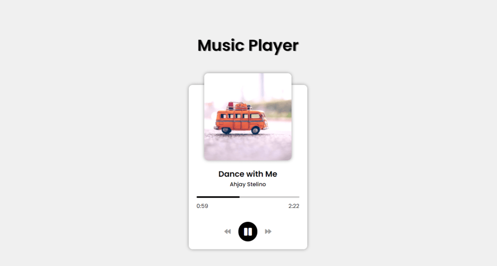 Music Player In JavaScript with Source Code Source Code & Projects