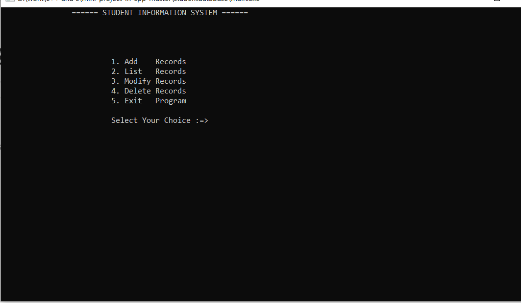 Student Information System In C++ with Source Code Source Code & Projects