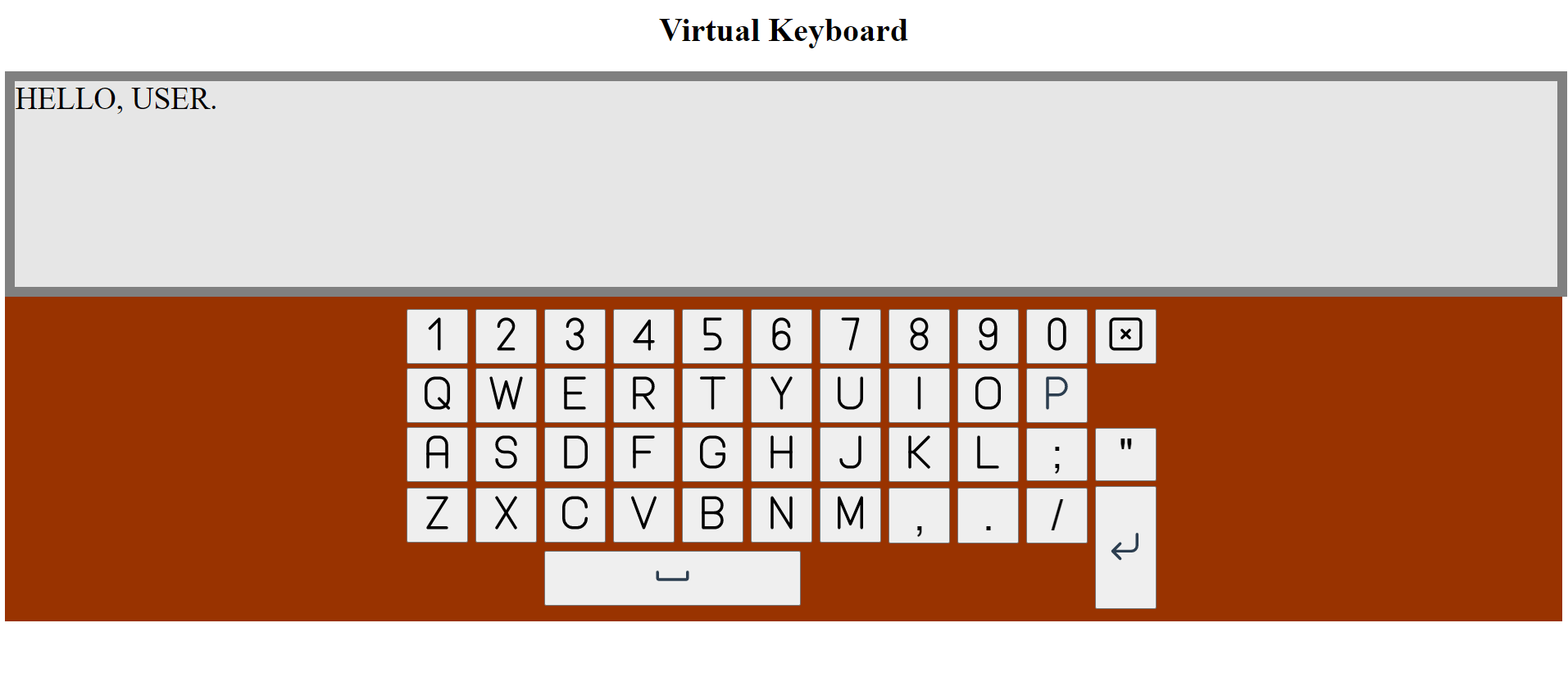 Virtual Keyboard In JavaScript with Source Code Source Code & Projects