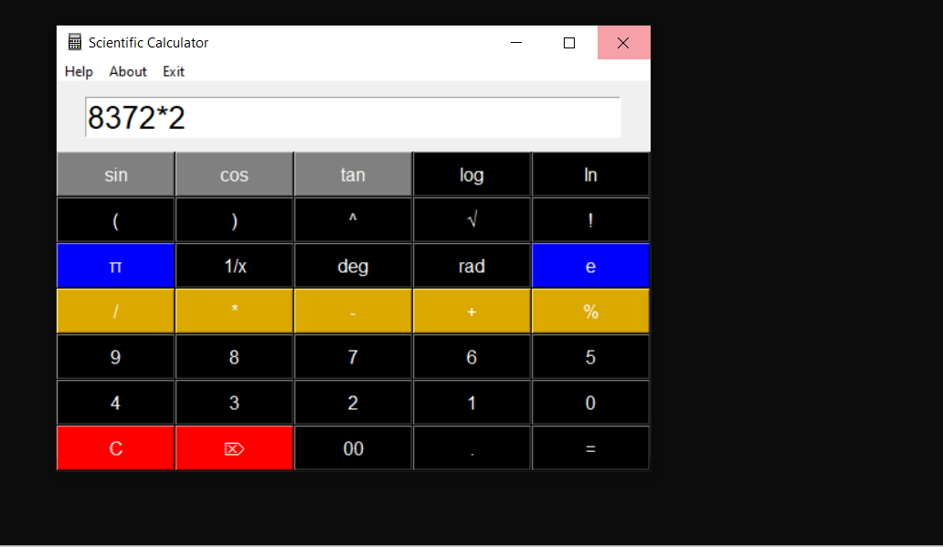 Scientific GUI Calculator In Python With Source Code Source Code