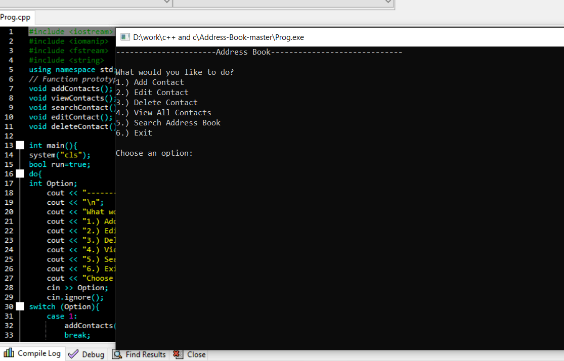Address Booklist In C++ With Source Code Source Code & Projects