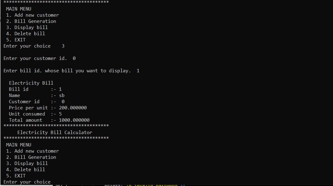 Electricity Bill Generator In C++ With Source Code Source Code & Projects
