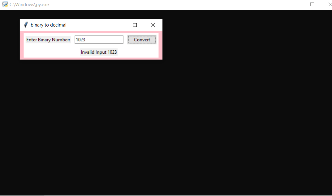 Binary To Decimal App In Python with Source Code Source Code & Projects