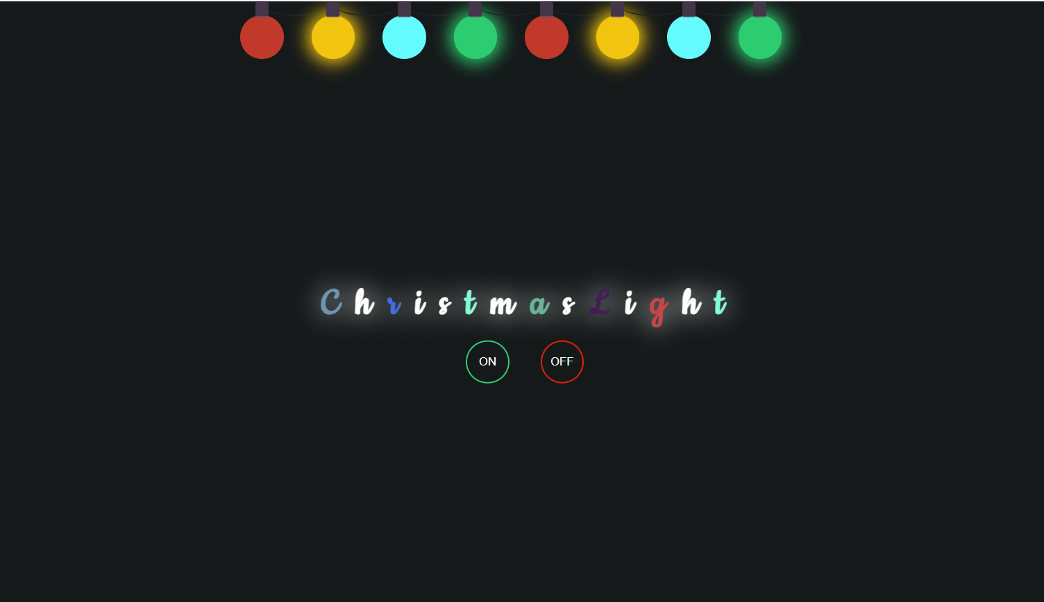 Christmas Light Decoration In JavaScript With Source Code Source Code
