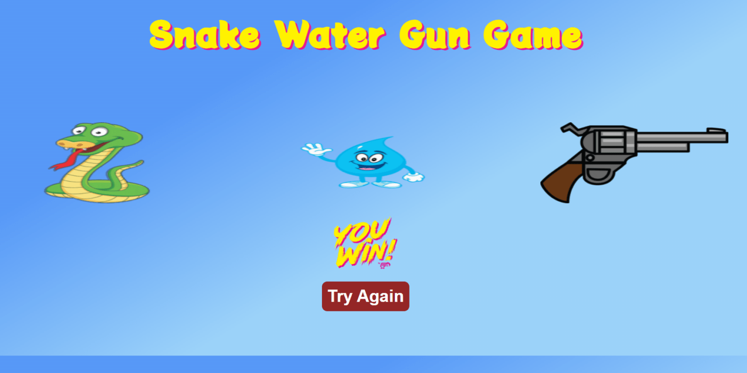 Snake Water Gun Game In JavaScript With Source Code Source Code