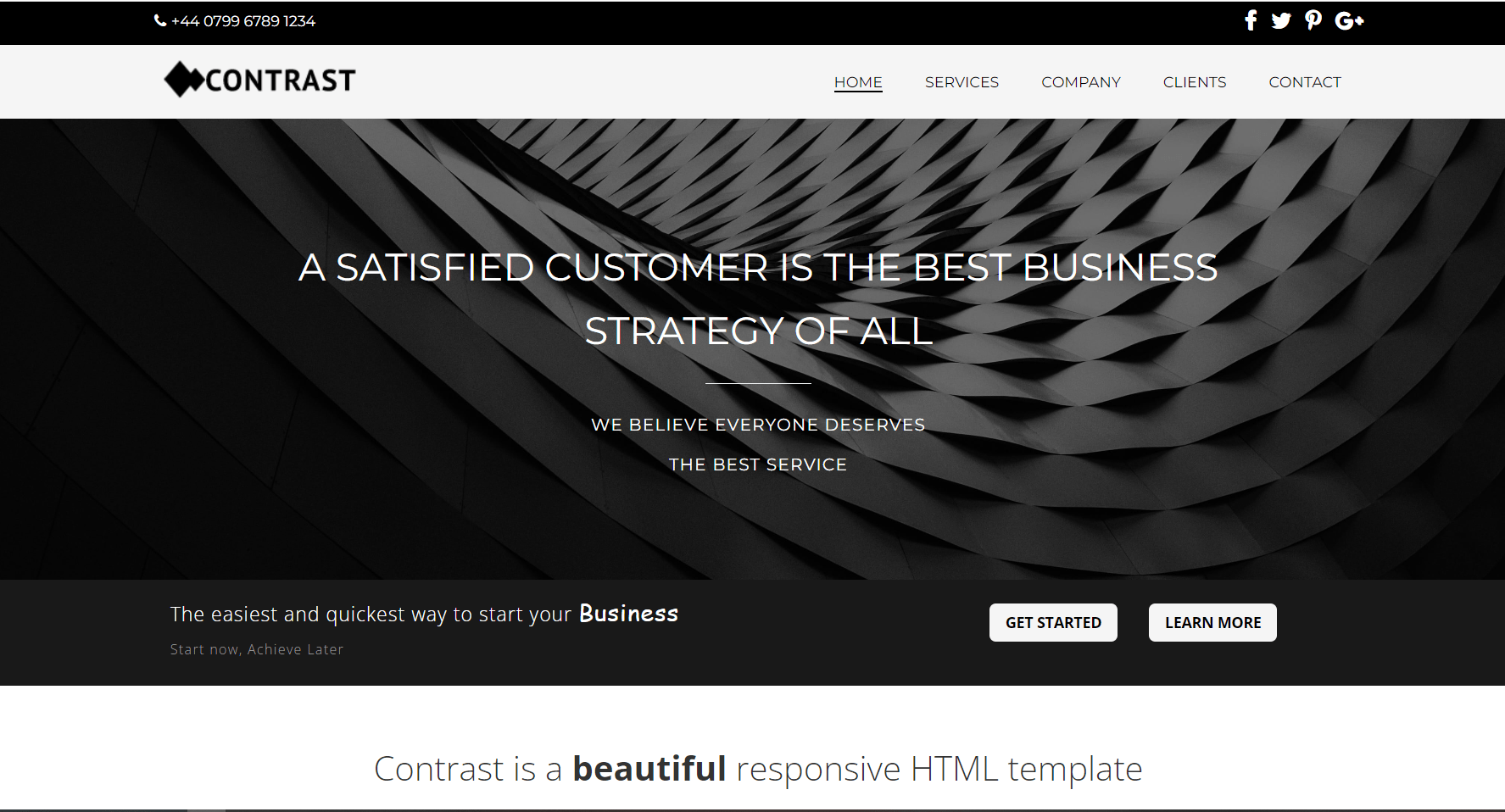 Responsive site Template In HTML, JS With Source Code Source Code