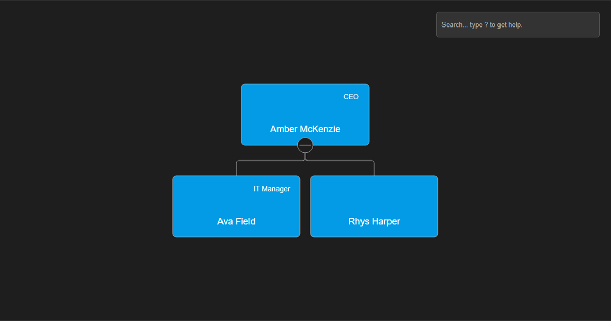 Dark Mode Org Chart JS