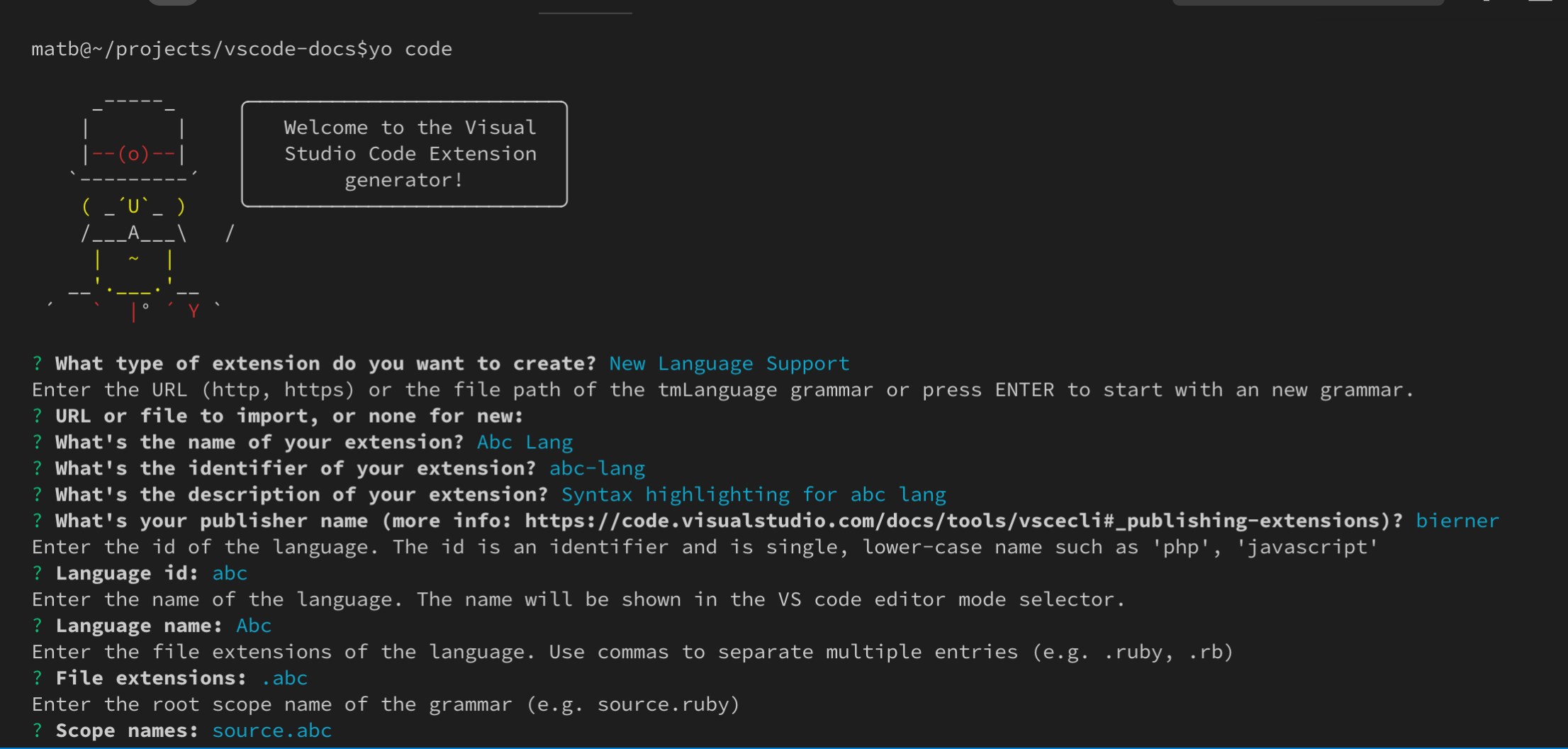 Syntax Highlight Guide Visual Studio Code Extension API
