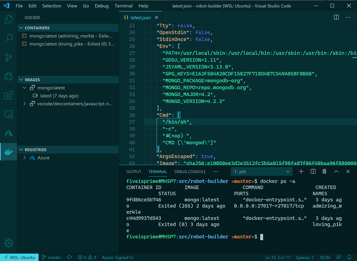 Using Docker in Windows for Linux Subsystem (WSL) 2
