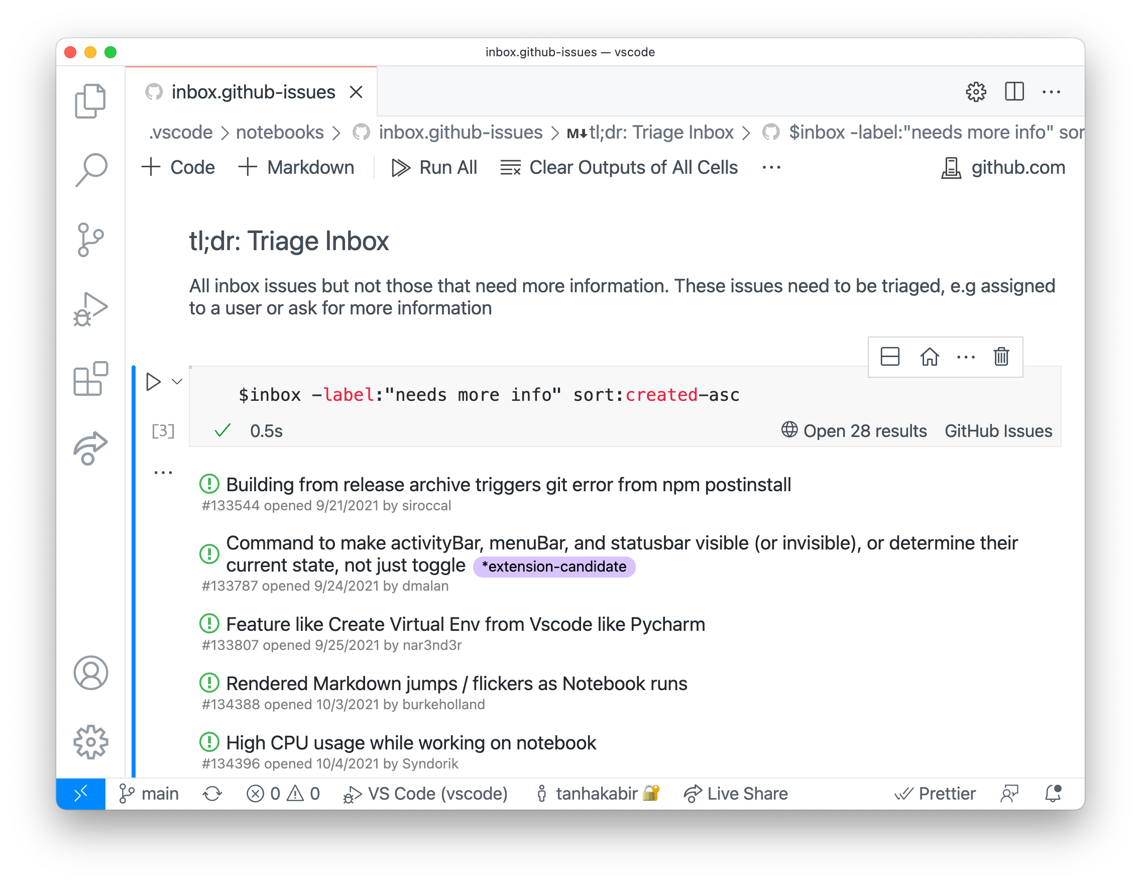 Notebooks, Visual Studio Code style
