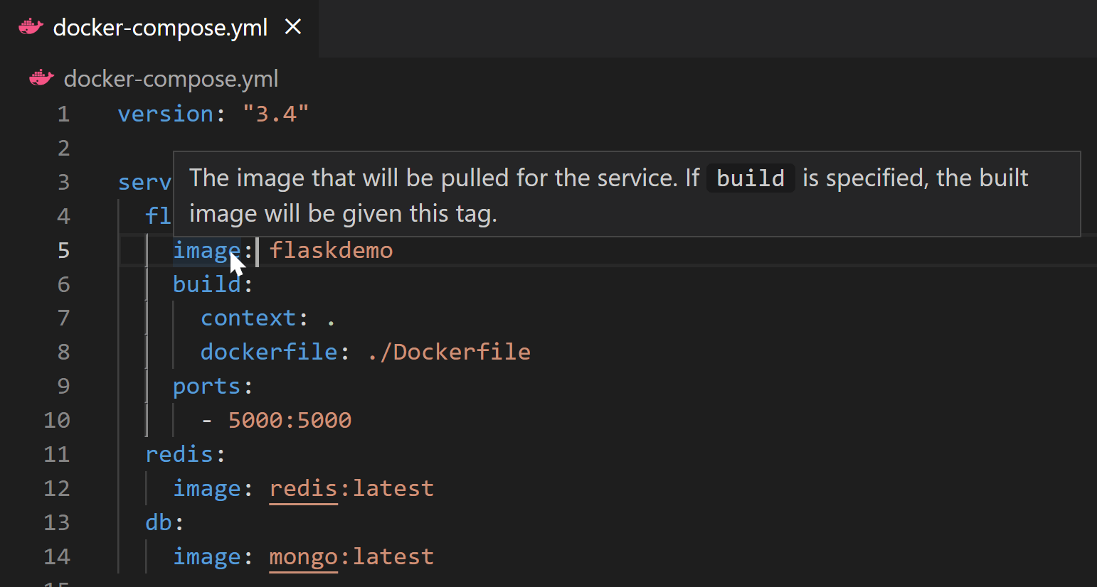 Docker extension for Visual Studio Code