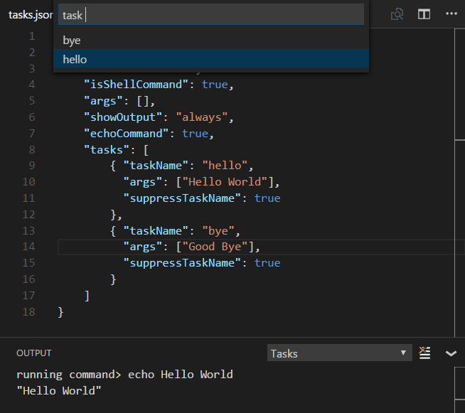Visual Studio Code Vscode Tasksjson Args Stack Overflow
