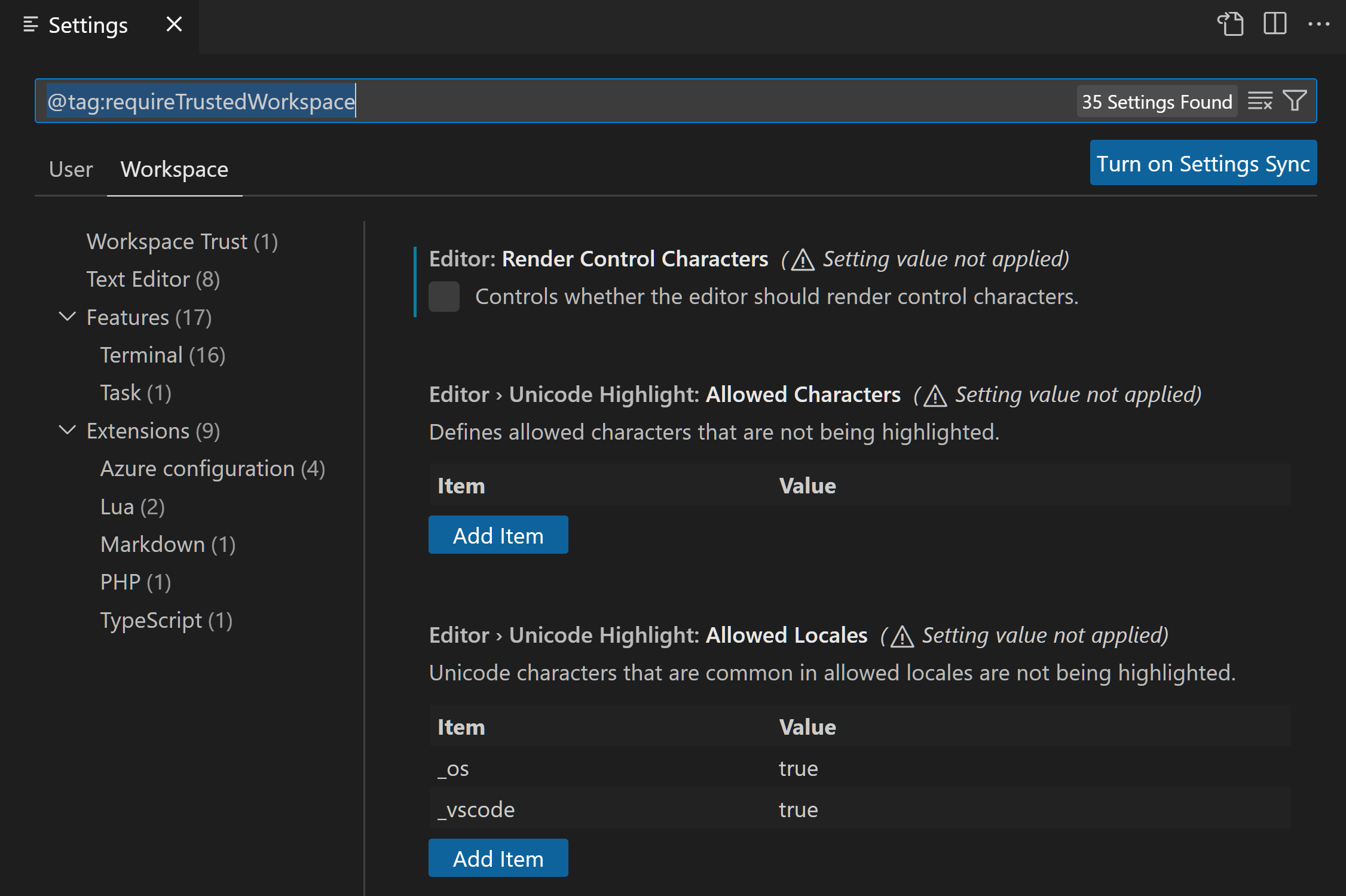 Visual Studio Code Workspace Trust security