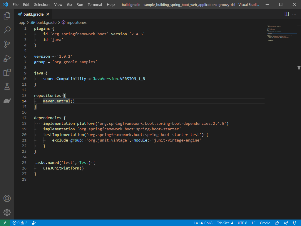 Maven and Gradle support for Java in Visual Studio Code