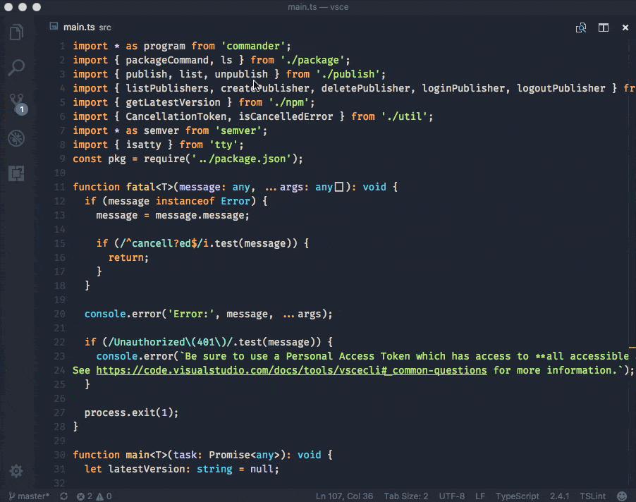 Visual Studio Code June 2017