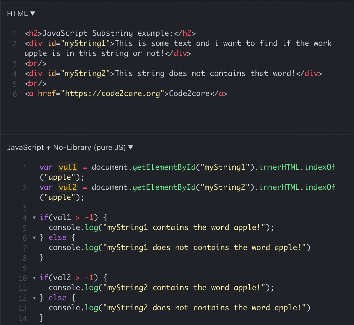 Check substring