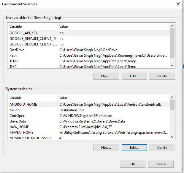 Android Studio Environment Variables Windows at Edward Sharp blog