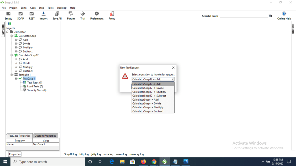 SoapUI Test Suite & Test Case,Test Step code2test Testing site