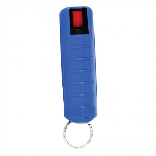 1/2 Ounce Clamshell Pepper Spray with Clip and Keychain Blue Code 3
