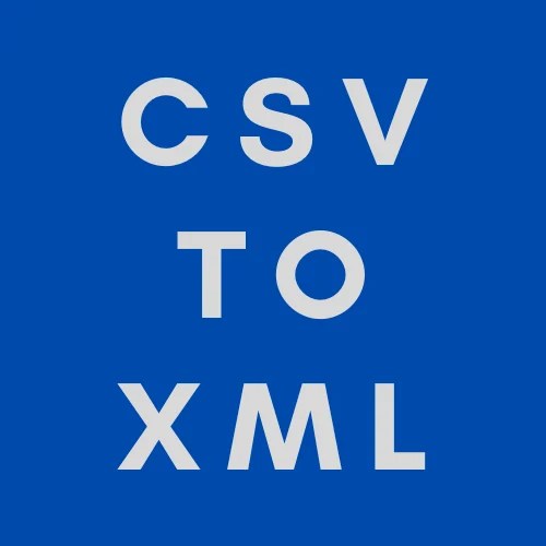 CSV to XML Converter online