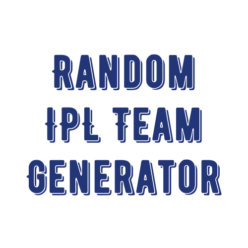 Random IPL Team Generator Online