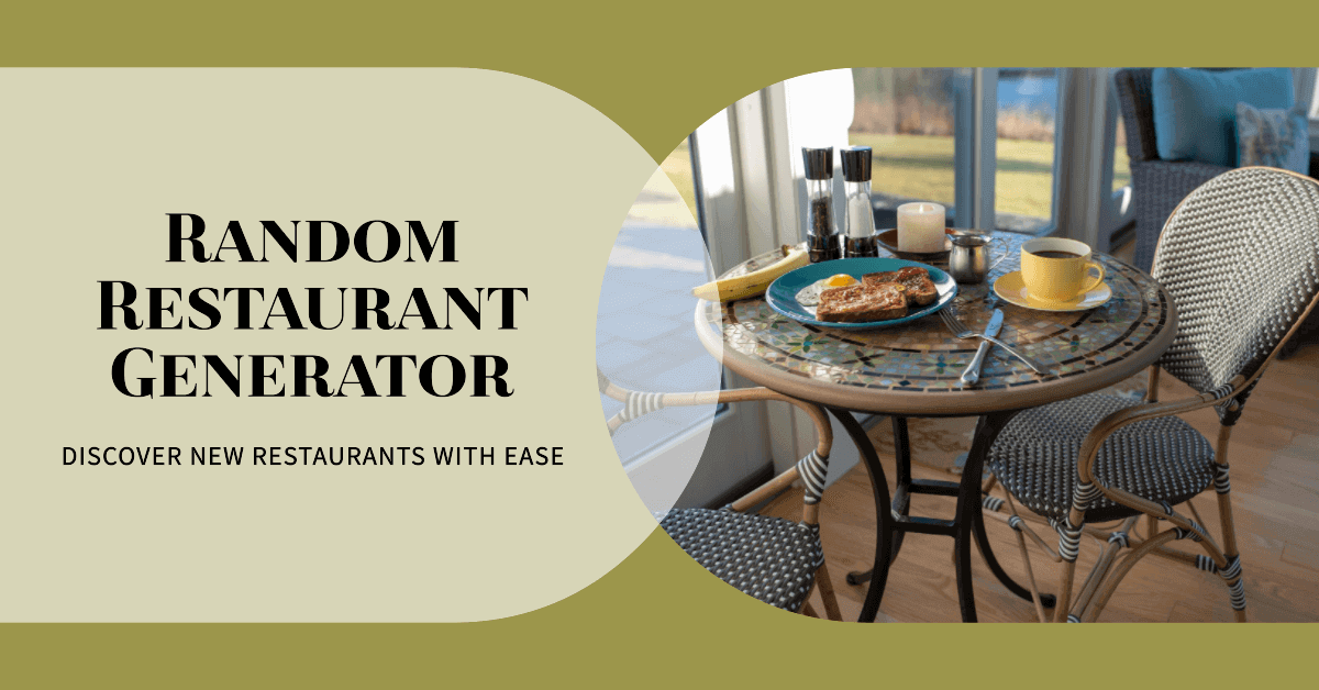 Random Restaurant Generator Online