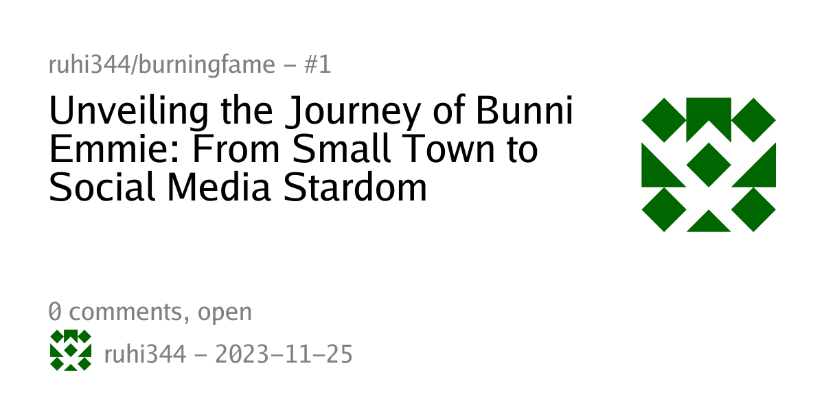 1 Unveiling the Journey of Bunni Emmie From Small Town to Social