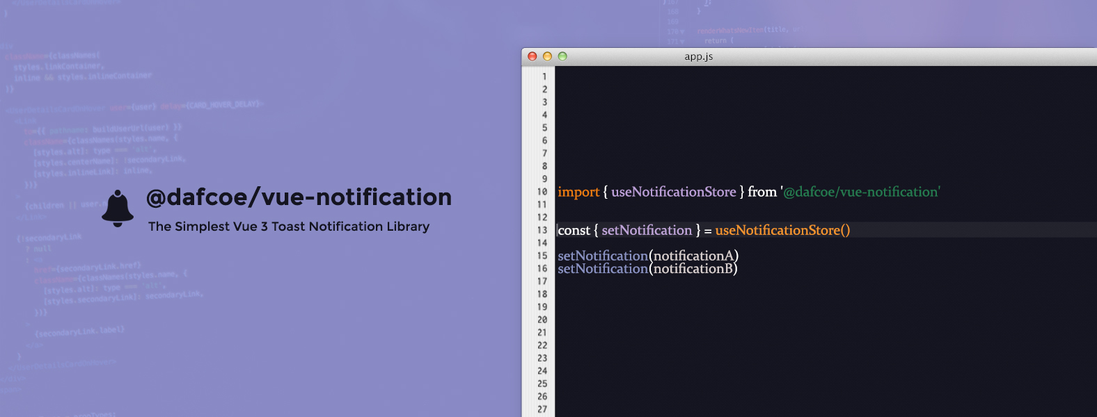 The Simple and Customizable Vue 3 Toast Notification Library