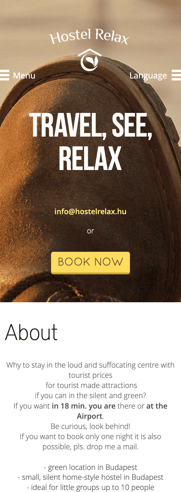 Hostel Relax Define / Design / Develop / Maintain Digital products