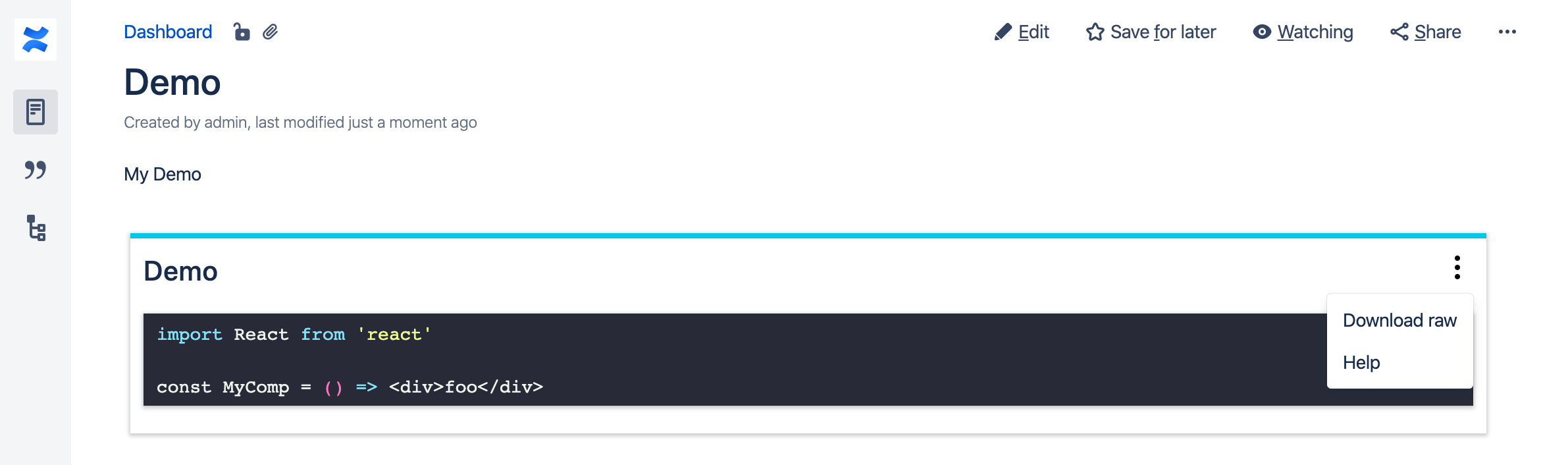 Single Macro Guide Advanced Codeblocks for Confluence · codeclou