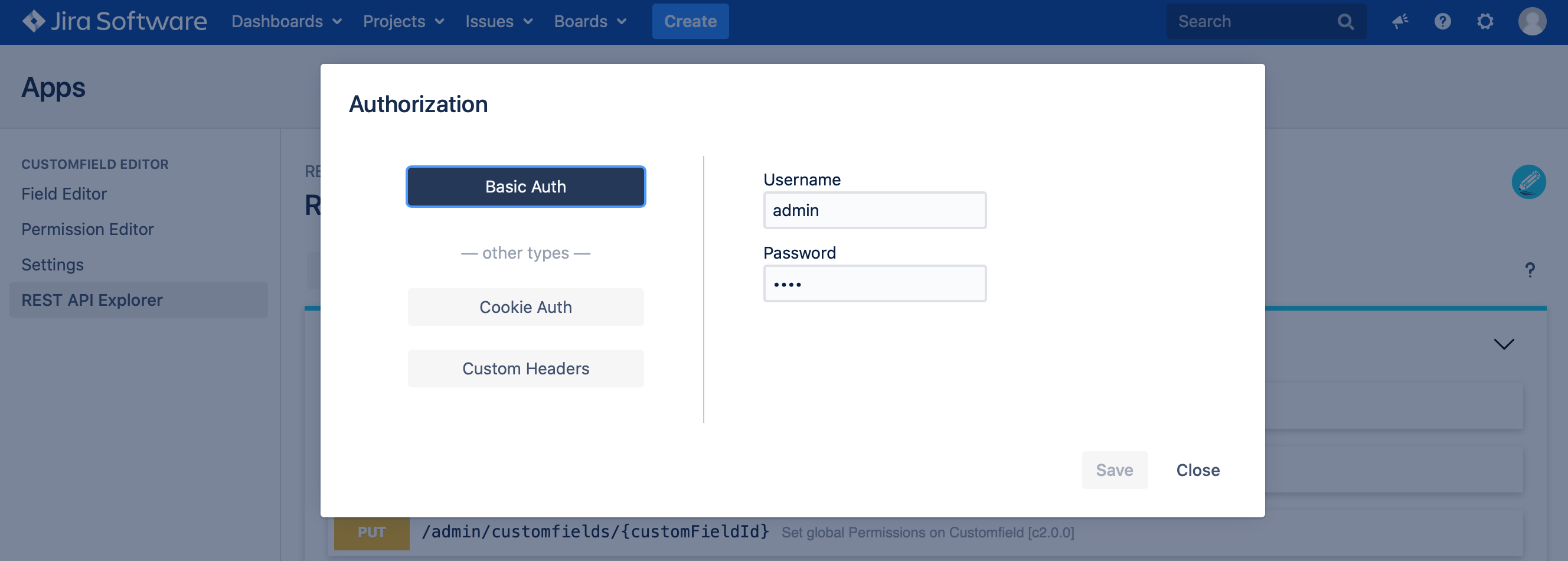 REST API Explorer Customfield Editor for Jira · codeclou