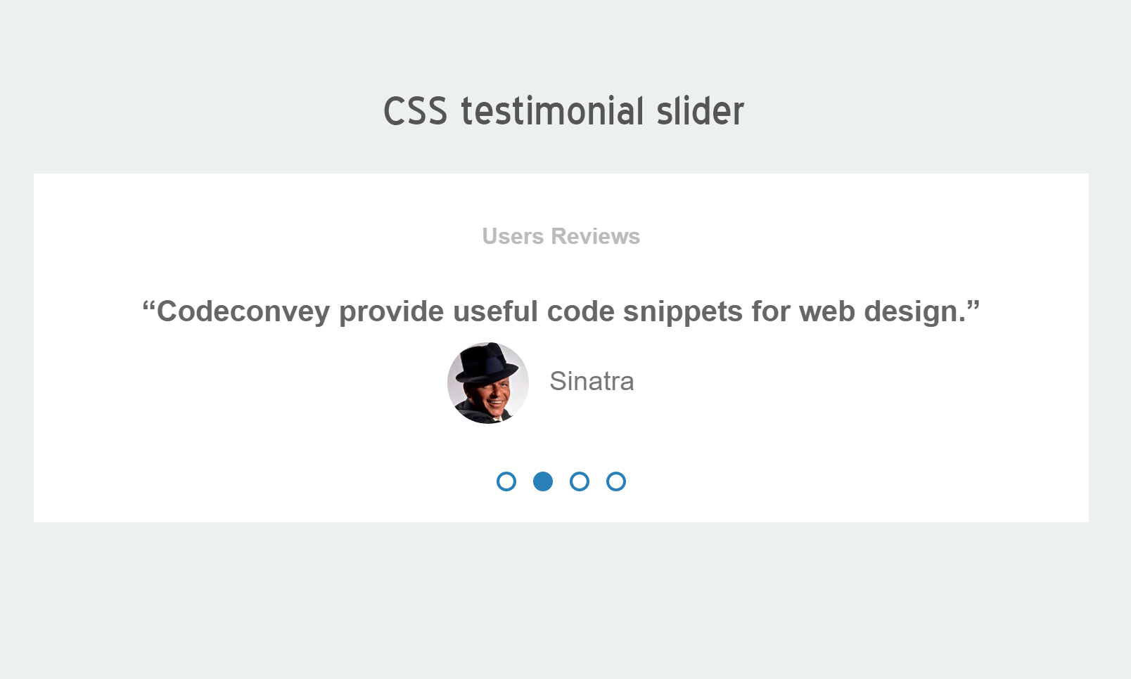 Pure CSS Testimonial Slider with Controls Codeconvey