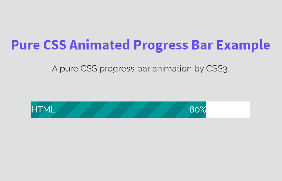 Pure CSS Progress Bar Animation by CSS3 Codeconvey