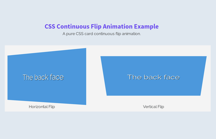 CSS Continuous Flip Animation with Demo Codeconvey