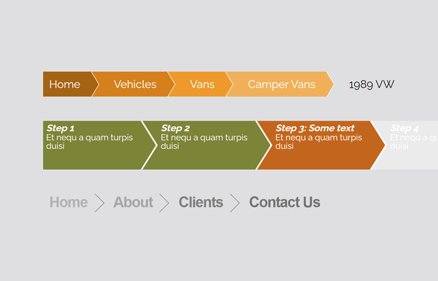 Breadcrumb Navigation with CSS Triangles Codeconvey
