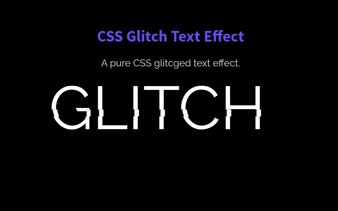 Glitch Text Effect using CSS Codeconvey