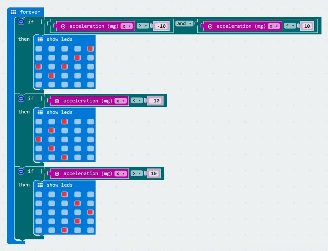 BBC microbit Spirit Level App (Sample) Code Created Coding
