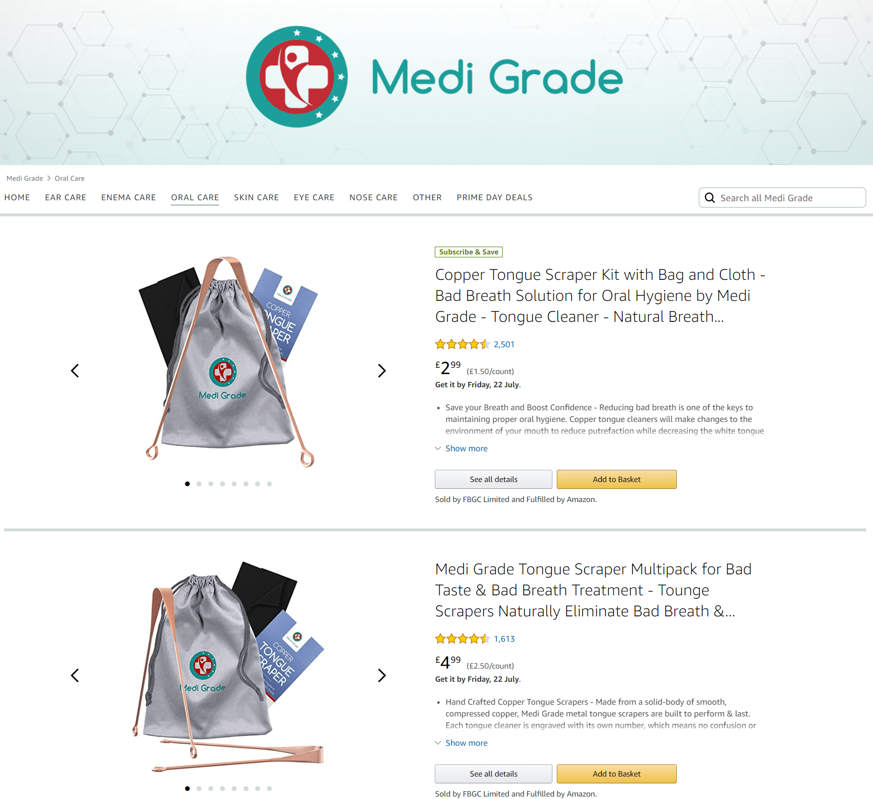 Medical device company uses Amazon and Direct Sales