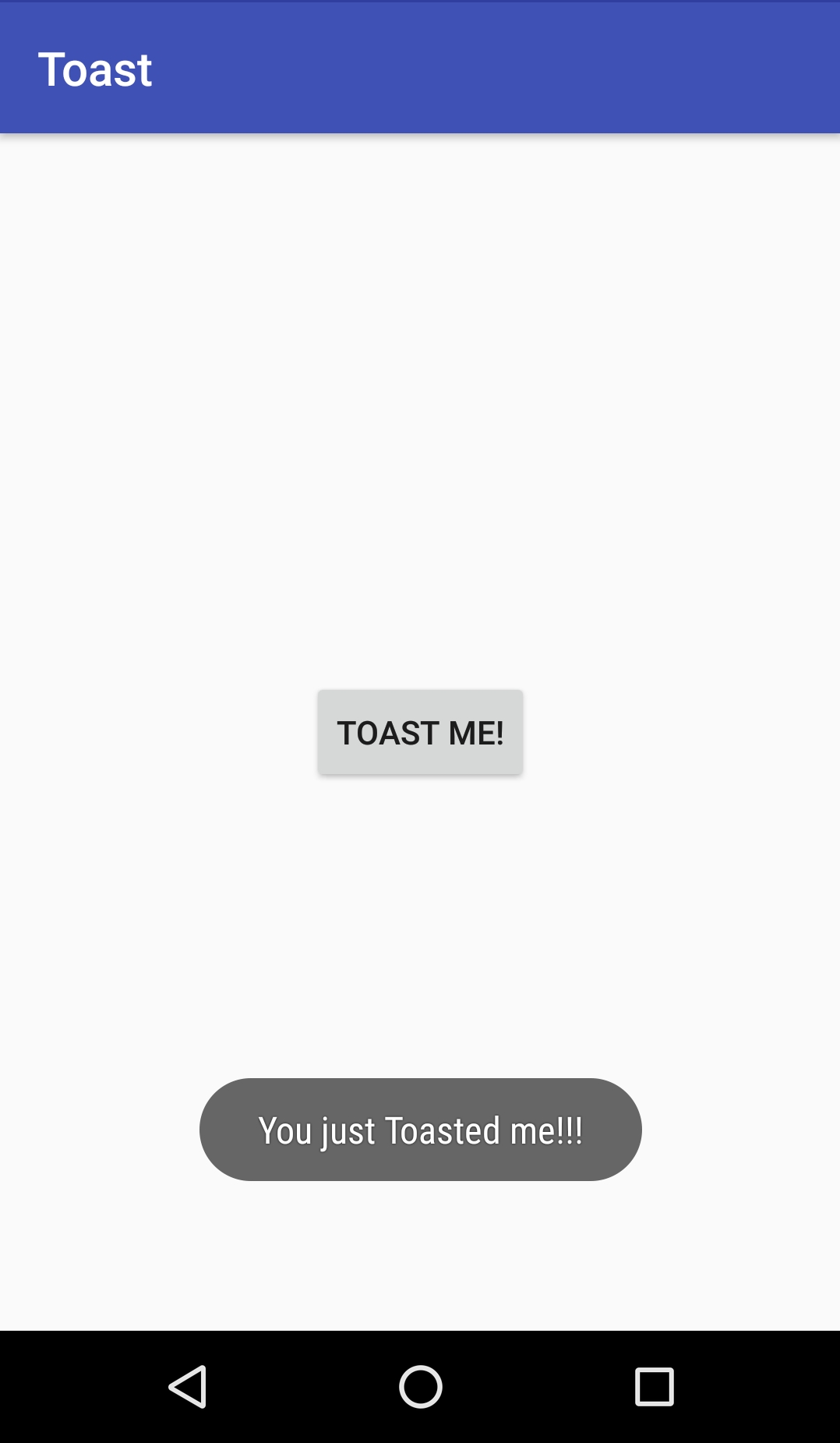Android program to display a Toast Message. CODEDOST
