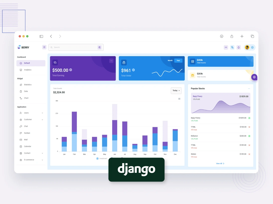 Berry Django React Admin Template