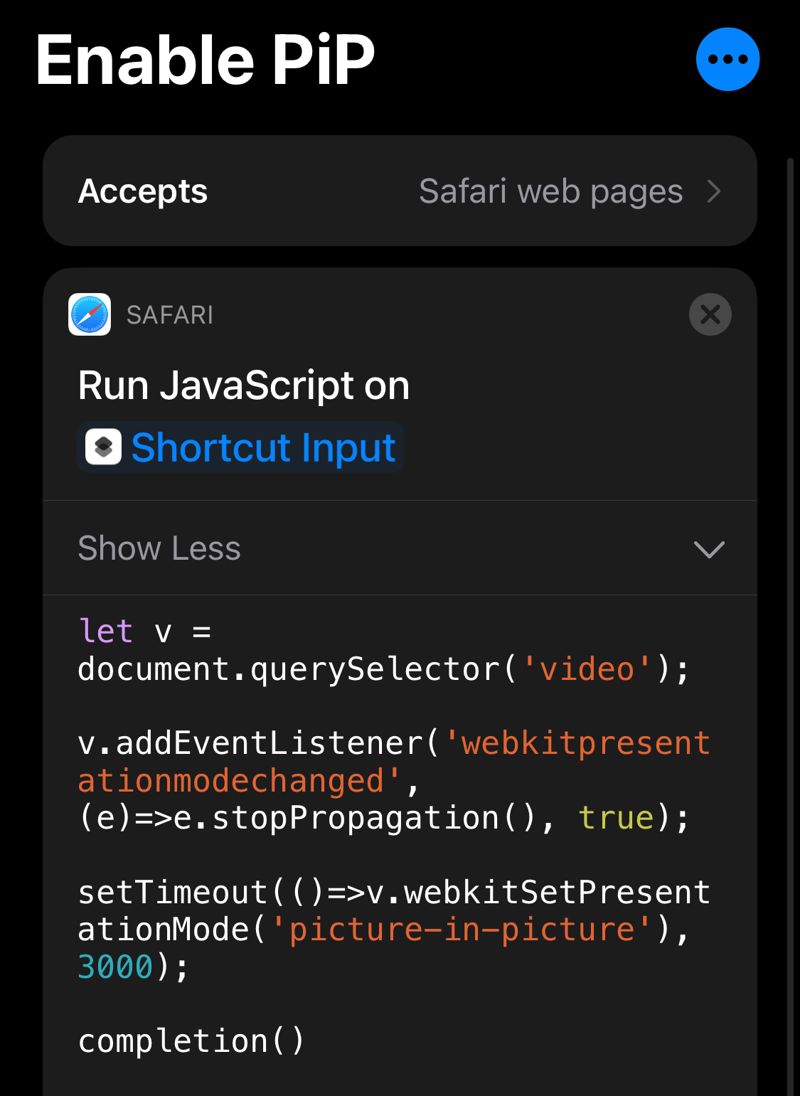 Enable YouTube pictureinpicture on iOS 14 Safari with this Siri Shortcut