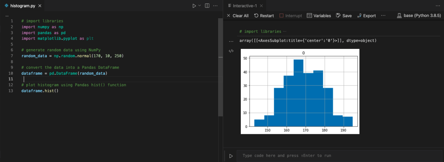 Plot a Histogram in Python with NumPy and Matplotlib