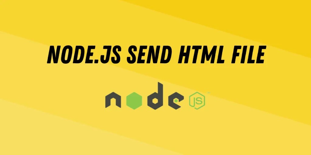 How to send an HTML File in Node.js?