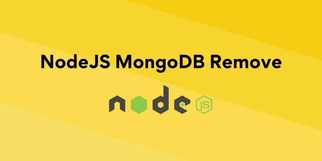 NodeJS MongoDB Remove