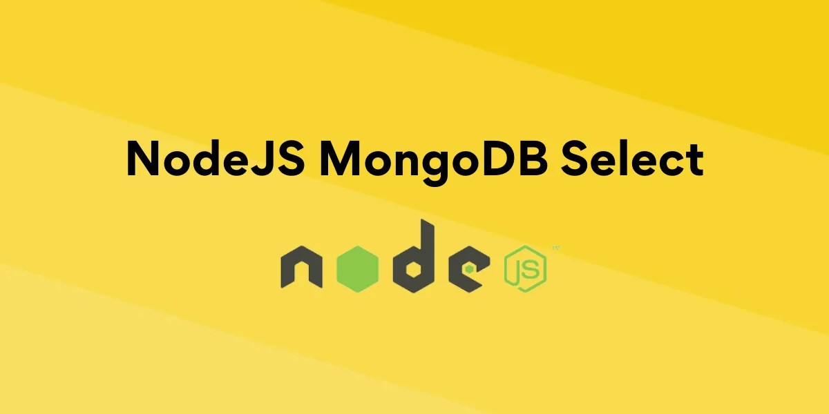 NodeJS MongoDB Select